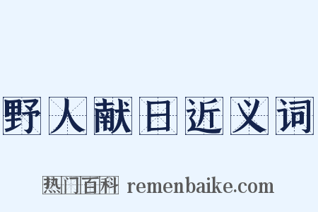 野人献日近义词是什么意思的图片